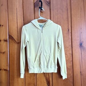 Juicy Couture Y2K Rare Yellow Velour Zip Up Hoodie Size M